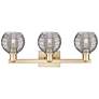 Athens Deco Swirl 26"W 3 Light Champagne Bath Light w/ Smoke Shade
