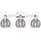 Athens Deco Swirl 26"W 3 Light Chrome Bath Light w/ Smoke Swirl Shade
