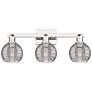 1_Athens Deco Swirl 26"W 3 Light Nickel Bath Light w/ Smoke Swirl Shade