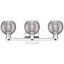 2_Athens Deco Swirl 26"W 3 Light Nickel Bath Light w/ Smoke Swirl Shade more views