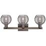 2_Athens Deco Swirl 26"W 3-Lt Oil Rubbed Bronze Bath-Lt w/ Smoke Shade more views