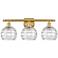 Athens Deco Swirl 28" Wide Satin Gold 3-Light LED Bath Light