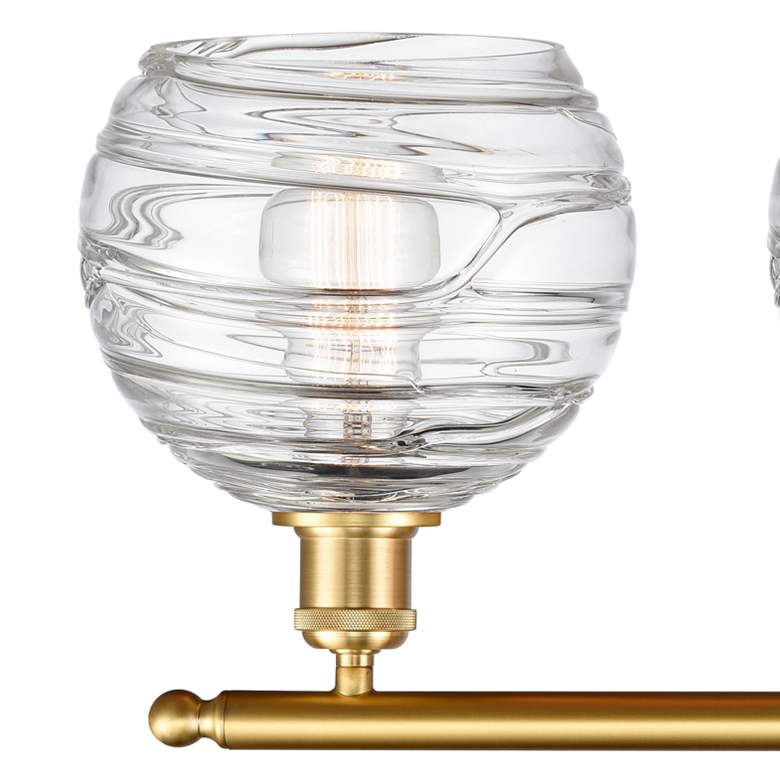 Image 2 Athens Deco Swirl 28" Wide Satin Gold 3-Light LED Bath Light more views