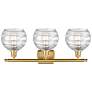 3_Athens Deco Swirl 28" Wide Satin Gold 3-Light LED Bath Light more views