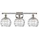 Athens Deco Swirl 28"W Nickel Clear Glass 3-Light Bath Light