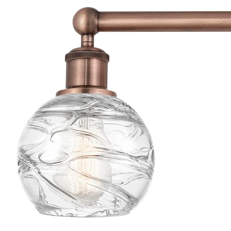 Image 2 Athens Deco Swirl 33" Wide Antique Copper 4-Light Bath Light more views