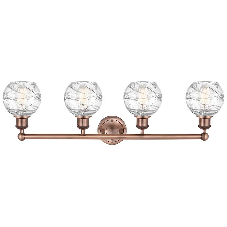 Image 3 Athens Deco Swirl 33" Wide Antique Copper 4-Light Bath Light more views
