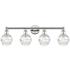 Athens Deco Swirl 33"W Polished Nickel 4-Light Bath Light