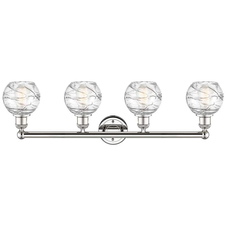 Image 3 Athens Deco Swirl 33"W Polished Nickel 4-Light Bath Light more views