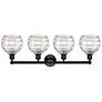 3_Athens Deco Swirl 35" Wide Matte Black 4-Light Bath Light more views