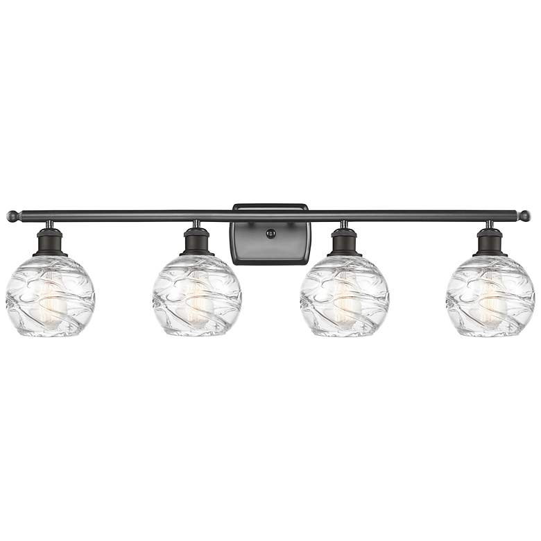 Image 1 Athens Deco Swirl 36"W Oil-Rubbed Bronze 4-Light Bath Light
