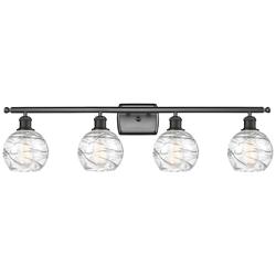 Athens Deco Swirl 36"W Oil-Rubbed Bronze 4-Light Bath Light