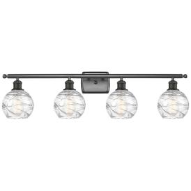 Athens Deco Swirl 36"W Oil-Rubbed Bronze 4-Light Bath Light Athens Deco Swirl 36"W Oil-Rubbed Bronze 4-Light Bath Light