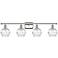 Athens Deco Swirl 36"W Polished Nickel 4-Light Bath Light