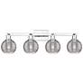 1_Athens Deco Swirl 36"W 4 Light Chrome Bath Light w/ Smoke Swirl Shade