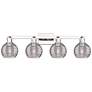 1_Athens Deco Swirl 36"W 4 Light Nickel Bath Light w/ Smoke Swirl Shade