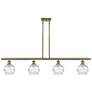 Athens Deco Swirl 4 Light 46" Island Light - Brass  - Clear Deco Swirl
