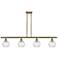 Athens Deco Swirl 4 Light 46" Island Light - Brass  - Clear Deco Swirl