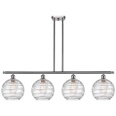 Athens Deco Swirl 48 1/4"W Brushed Nickel LED Island Pendant
