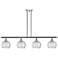 Athens Deco Swirl 48" Wide Chrome 4-Light Island Pendant