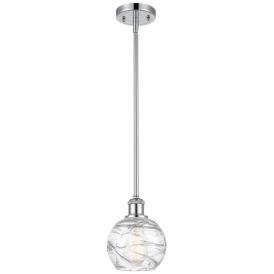 Athens Deco Swirl 6" LED Mini Pendant - Polished Chrome - Clear Deco S Athens Deco Swirl 6" LED Mini Pendant - Polished Chrome - Clear Deco S