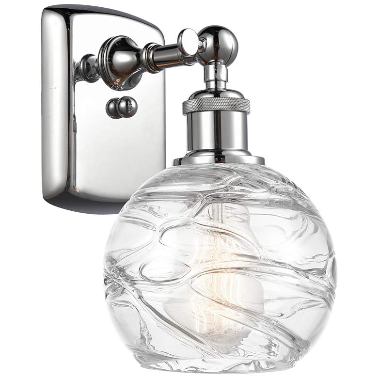 Image 1 Athens Deco Swirl 6" LED Sconce - Chrome Finish - Swirl Shade