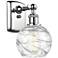 Athens Deco Swirl 6" LED Sconce - Chrome Finish - Swirl Shade