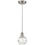 Athens Deco Swirl 6" Wide Brushed Satin Nickel Mini Pendant