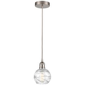 Athens Deco Swirl 6" Wide Brushed Satin Nickel Mini Pendant Athens Deco Swirl 6" Wide Brushed Satin Nickel Mini Pendant