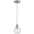 Athens Deco Swirl 6" Wide Brushed Satin Nickel Mini Pendant