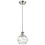 1_Athens Deco Swirl 6" Wide Brushed Satin Nickel Mini Pendant