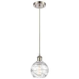 Athens Deco Swirl 6" Wide Brushed Satin Nickel Mini Pendant Athens Deco Swirl 6" Wide Brushed Satin Nickel Mini Pendant