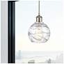 2_Athens Deco Swirl 6" Wide Brushed Satin Nickel Mini Pendant more views