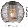 4_Athens Deco Swirl 6" Wide Brushed Satin Nickel Mini Pendant more views
