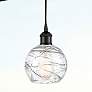 1_Athens Deco Swirl 6" Wide Matte Black Mini Pendant