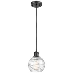 Athens Deco Swirl 6" Wide Mini Pendant