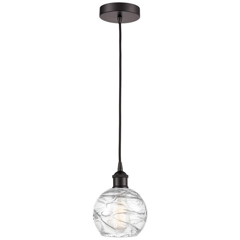 Image 1 Athens Deco Swirl 6" Wide Oil-Rubbed Bronze Mini Pendant