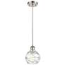 2_Athens Deco Swirl 6"W Brushed Satin Nickel LED Mini Pendant
