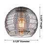 5_Athens Deco Swirl 6"W Brushed Satin Nickel LED Mini Pendant more views