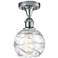 Athens Deco Swirl 6"W Polished Chrome Semi Flush Mount w/ Deco Swirl S