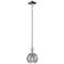 Athens Deco Swirl 6"W Nickel Stem Mini Pendant w/ Light Smoke Shade