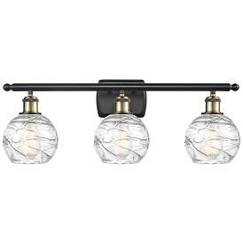 Image1 of Athens Deco Swirl 8" 3 Light 26" LED Bath Light - Black Brass - C