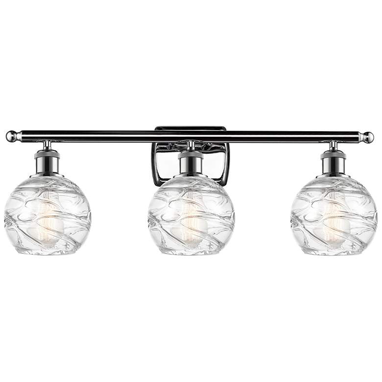 Image 1 Athens Deco Swirl 8" 3 Light 26" LED Bath Light - Chrome - Clear