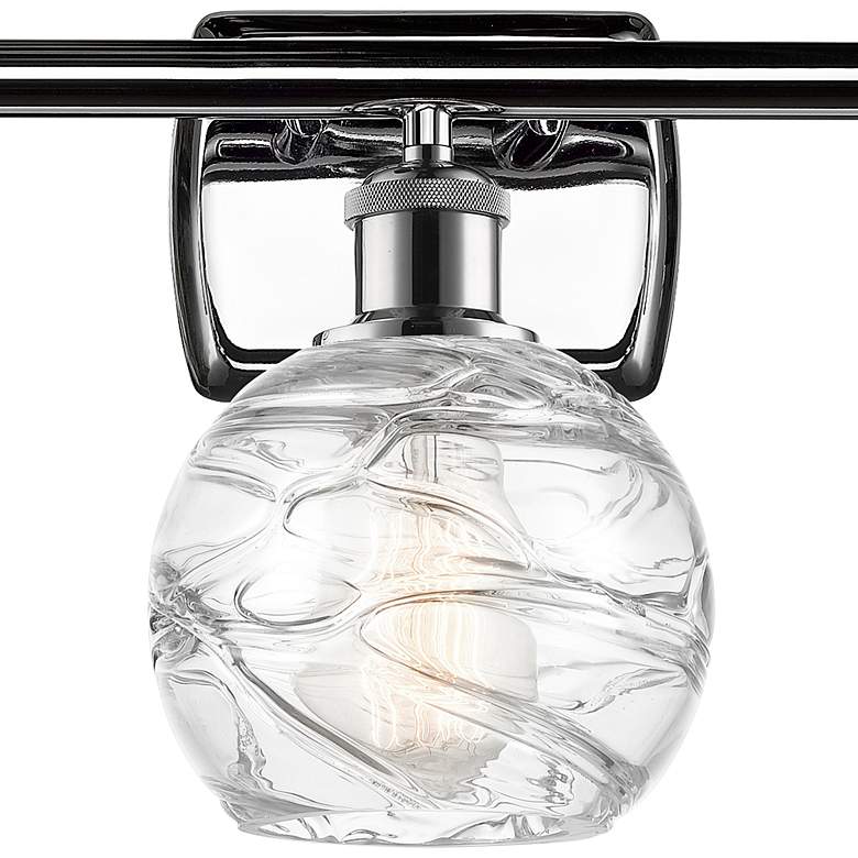 Image 2 Athens Deco Swirl 8 inch 3 Light 26 inch LED Bath Light - Chrome - Clear  more views