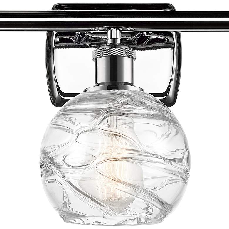 Image 2 Athens Deco Swirl 8" 3 Light 26" LED Bath Light - Chrome - Clear more views