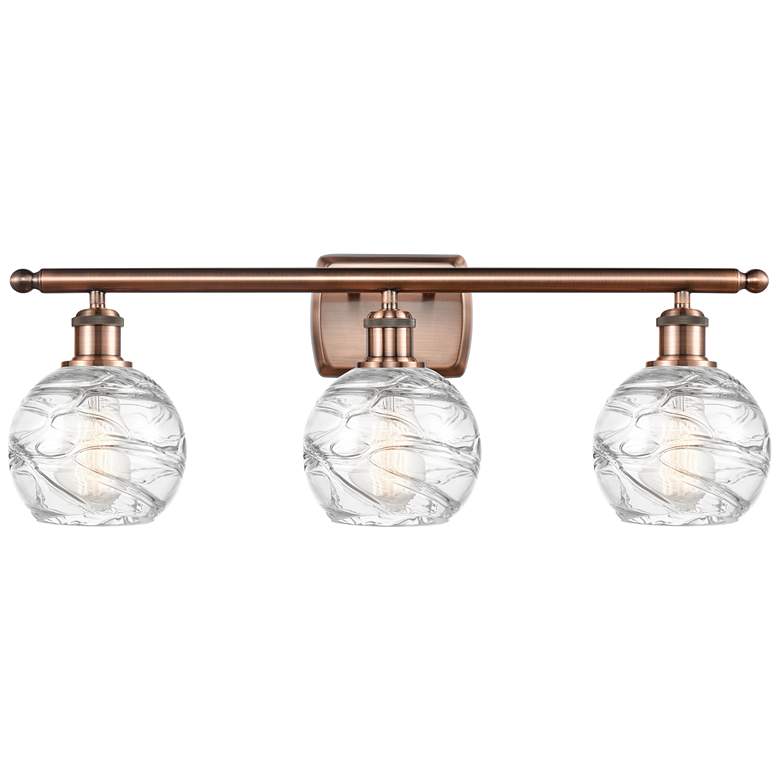 Image 1 Athens Deco Swirl 8" 3 Light 26" LED Bath Light - Copper - Clear