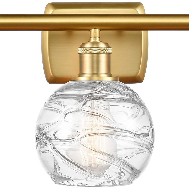 Image 2 Athens Deco Swirl 8" 3 Light 26" LED Bath Light - Gold - Clear De more views