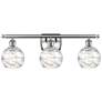 Athens Deco Swirl 8" 3 Light 26" LED Bath Light - Satin Nickel -