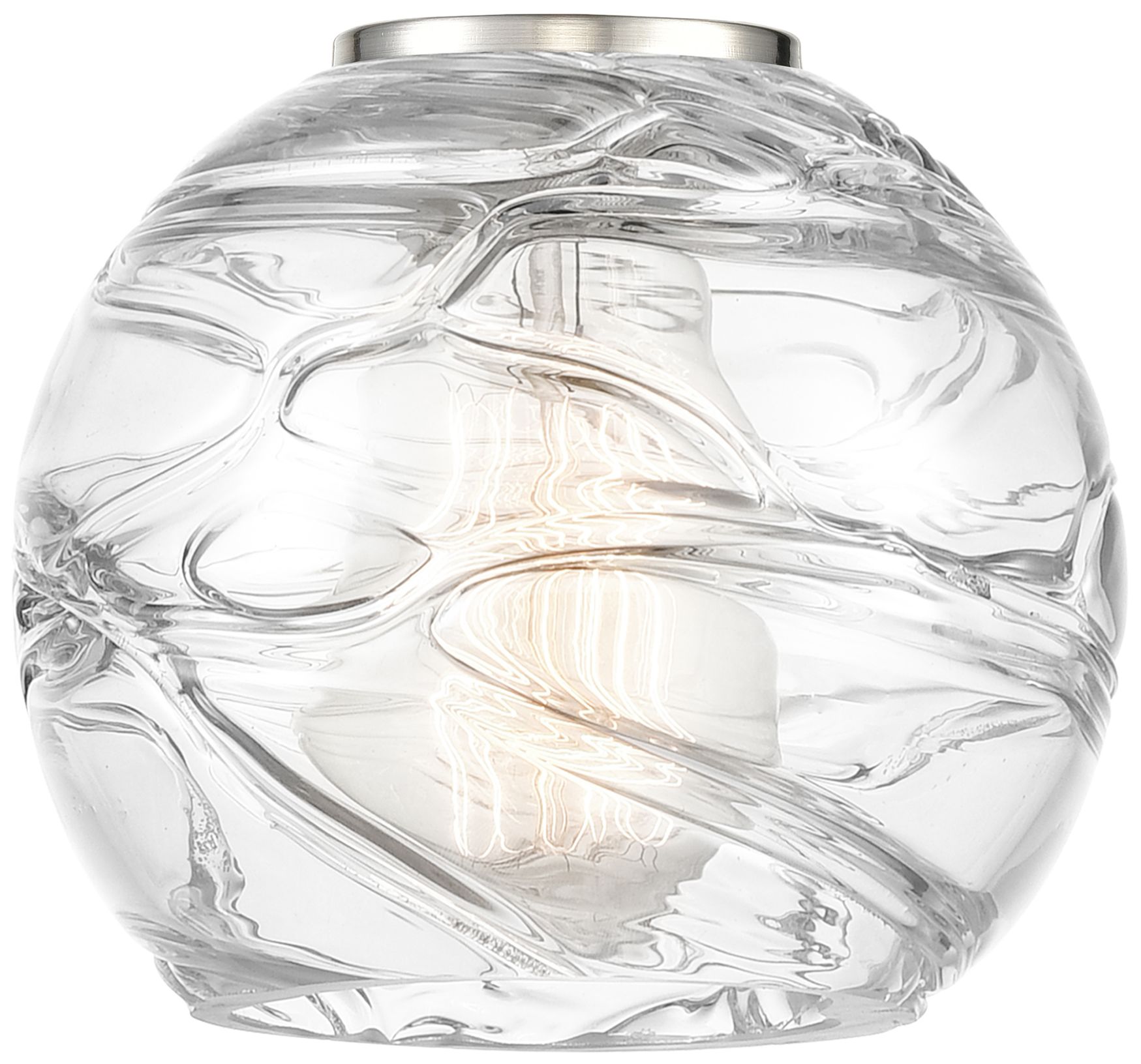 Image 4 Athens Deco Swirl 8" 3 Light 26" LED Bath Light - Satin Nickel -  more views