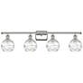 Athens Deco Swirl 8" 4 Light 36" LED Bath Light - Nickel - Clear
